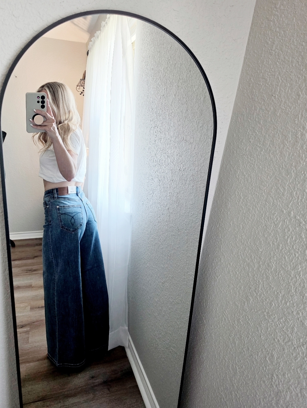 Judy Blue High Rise Medium Wash Palazzo Jeans Wide Leg Stretch Retro Various NEW - Picture 12 of 16